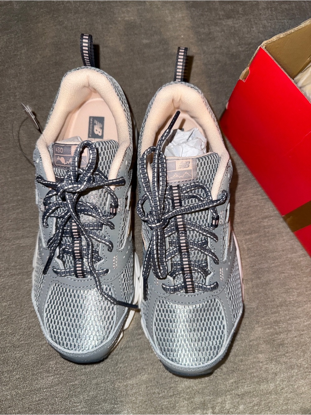 New Balance Gray and Black Lightweight Sneakers